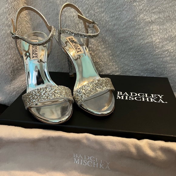 Badgley Mischka Women’s Olympia Glittered Heels - Picture 1 of 5